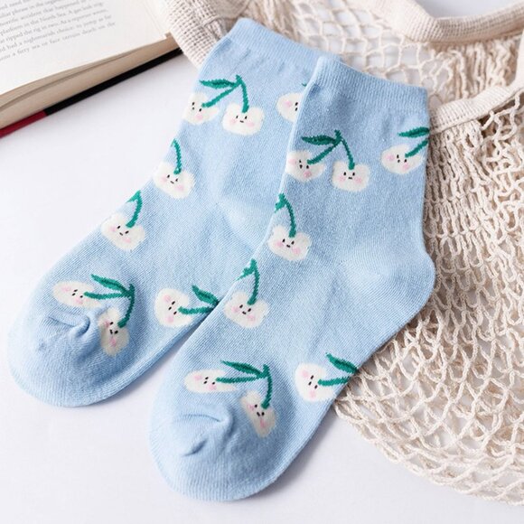 4-Cute Printed Cotton Socks - Picture 3 of 4